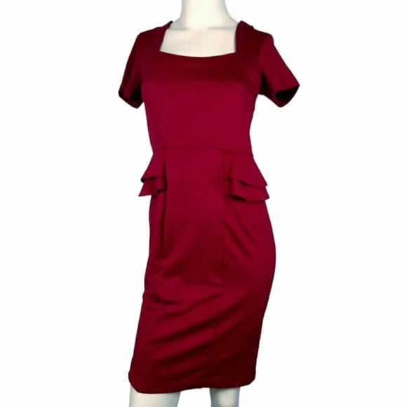 strapless open back dress Sophia Panelled & Peplum Pencil Skirt
